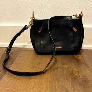 Michael Kors black leather shoulder bag